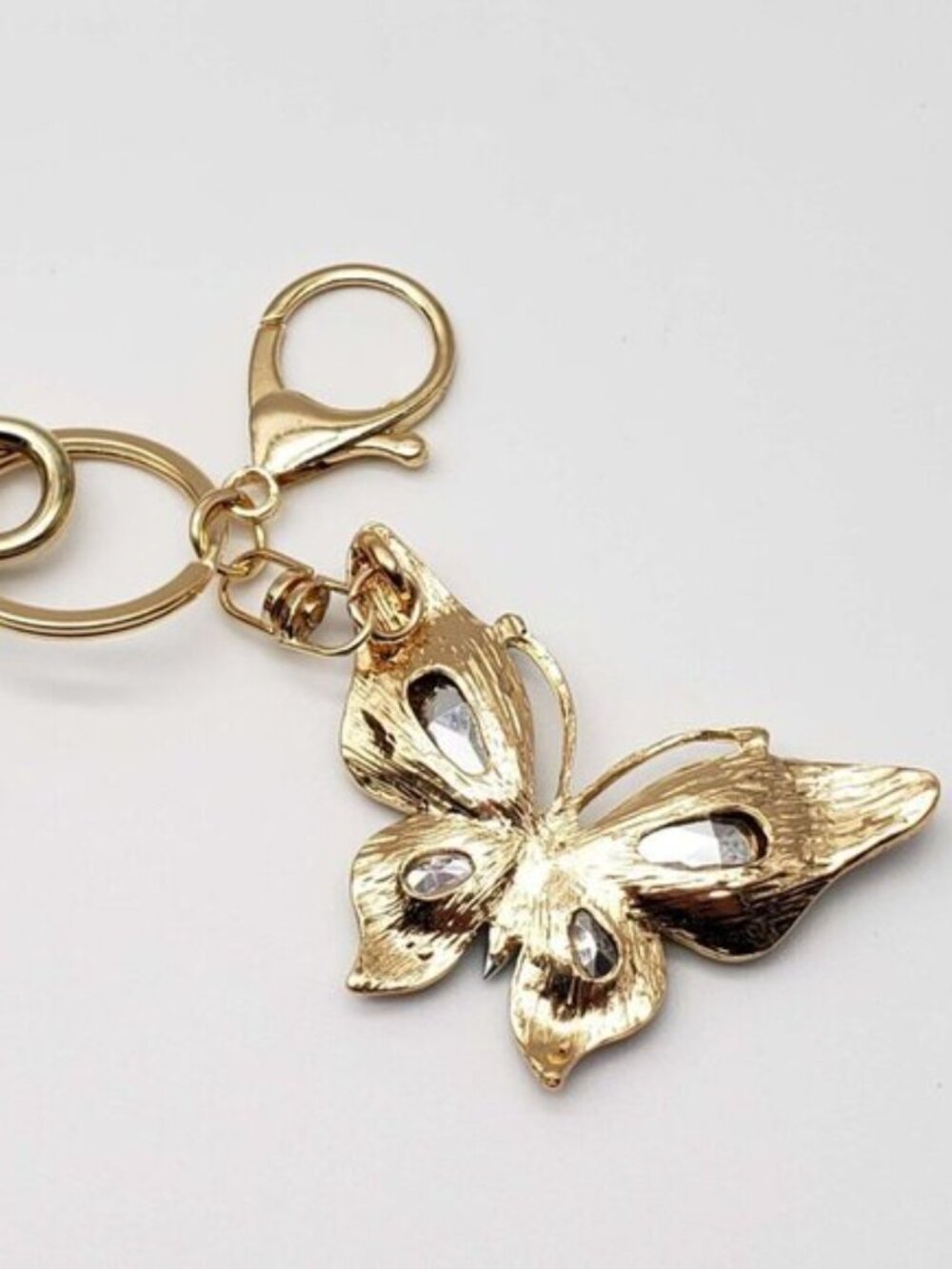 LV Authentic Gold Padlock 🔒 Key Set w/ Unbranded Butterfly Keychain Charm - Picture 6 of 8